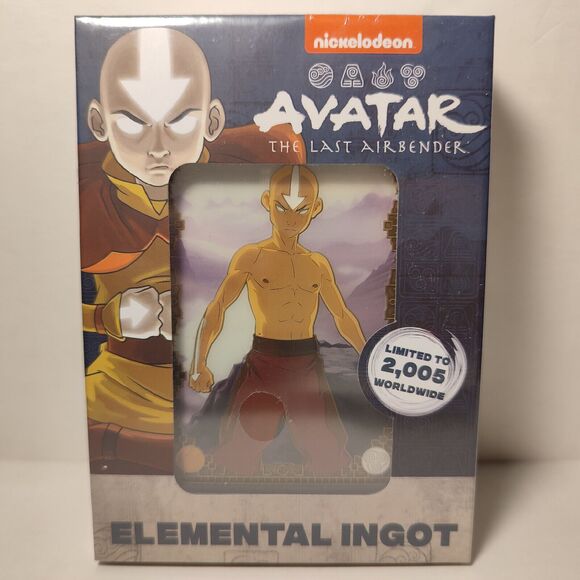 Avatar The Last Airbender Aang Metal Card Figurine Official Nickelodeon Figure - Picture 1 of 5